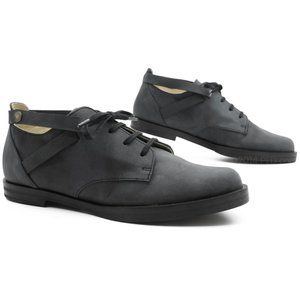 Deux Souliers Blucher Strap in Matte Black